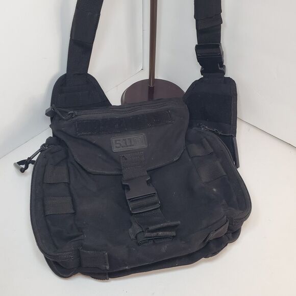 5.11 Tactical Push Pack Gear Shoulder Bag Black Flat Dark earth Cross Body Sling - Picture 2 of 7